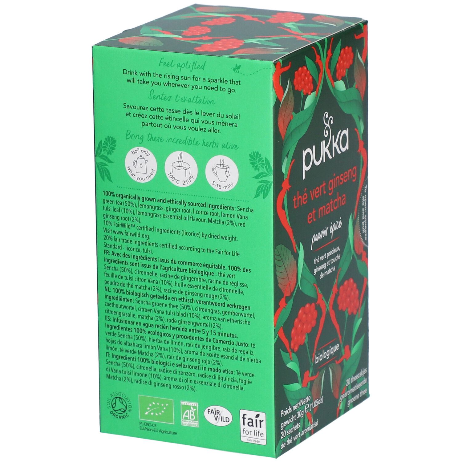 pukka Thé Vert Matcha Ginseng