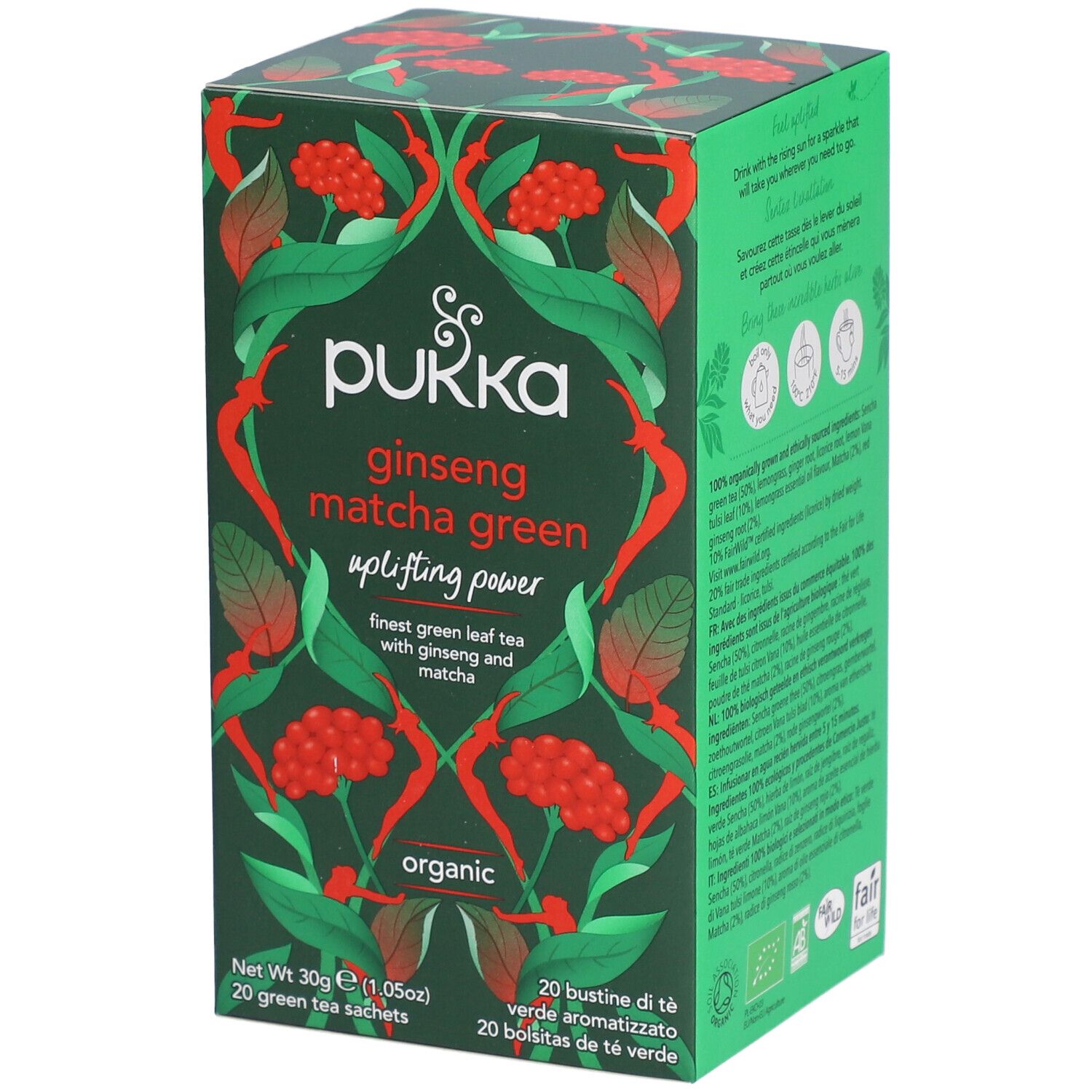 pukka Thé Vert Matcha Ginseng