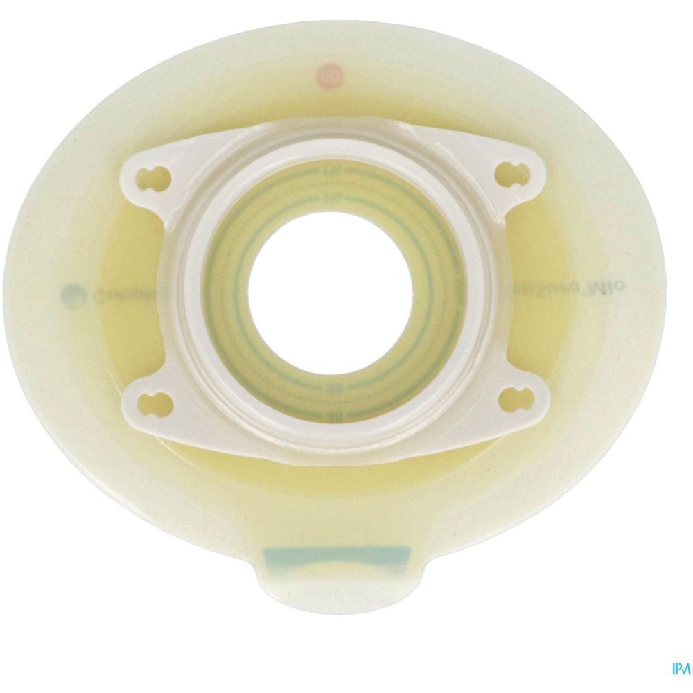 Anneau de base rond en deux parties, avec ouverture et points de fixation. Beige et transparent.