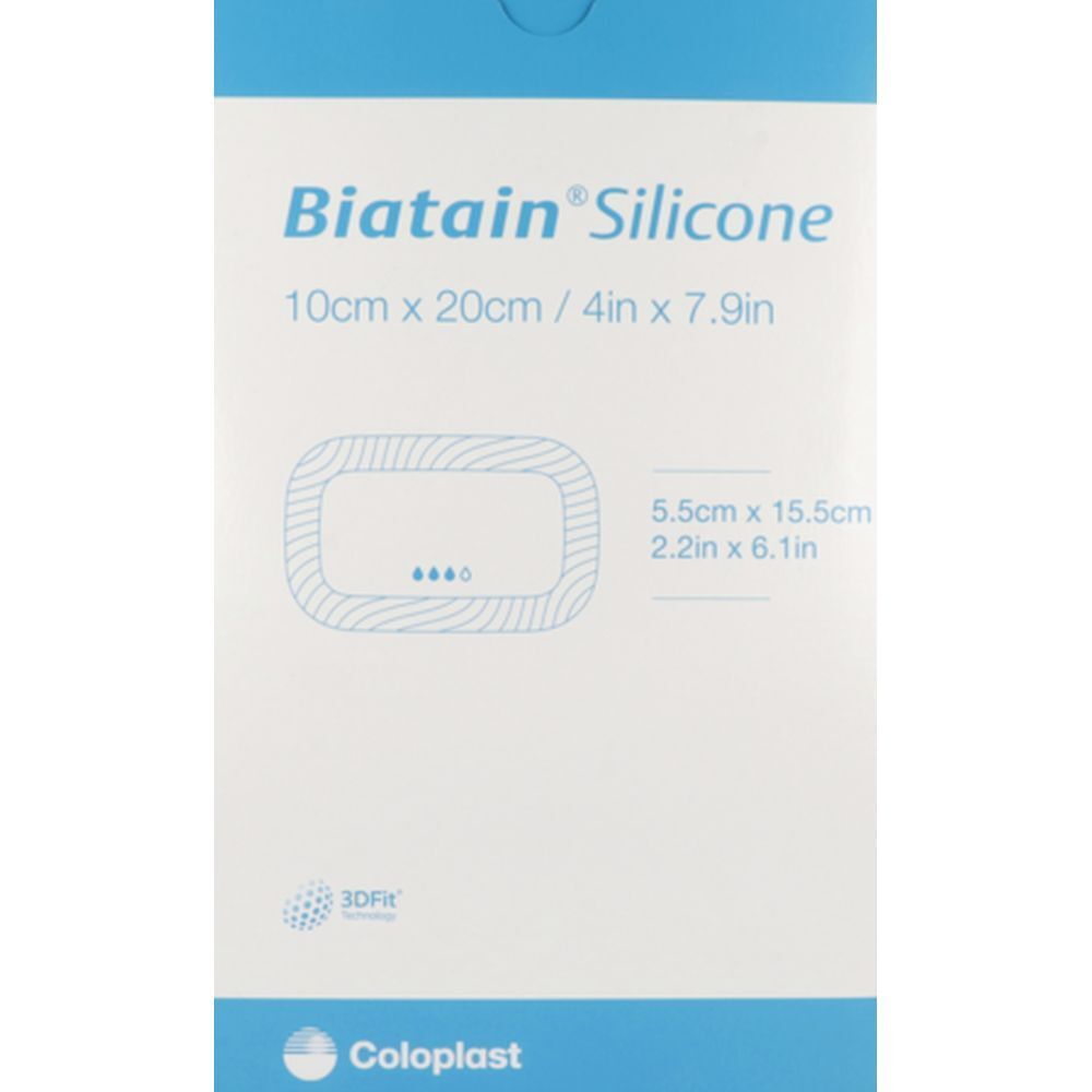 Emballage avec nom du produit et dimensions. Forme rectangulaire aux coins arrondis. Logo du fabricant.