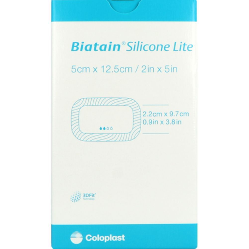 Biatain Silicone Lite de Coloplast 5 x 12,5 cm