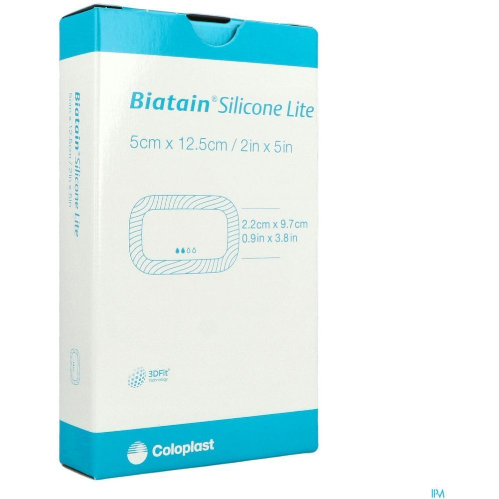 Biatain Silicone Lite de Coloplast 5 x 12,5 cm
