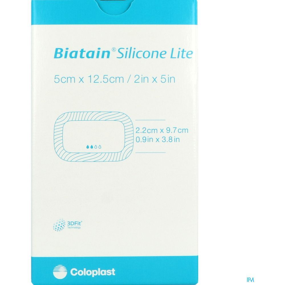 Biatain Silicone Lite de Coloplast 5 x 12,5 cm