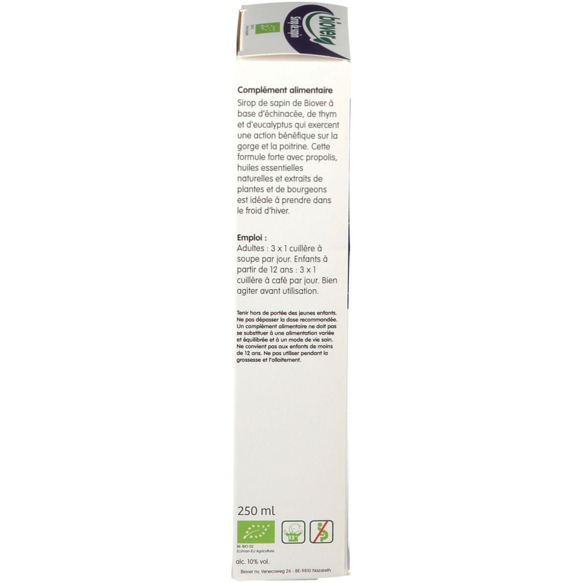biover Wintercare Sirop de sapin Bio
