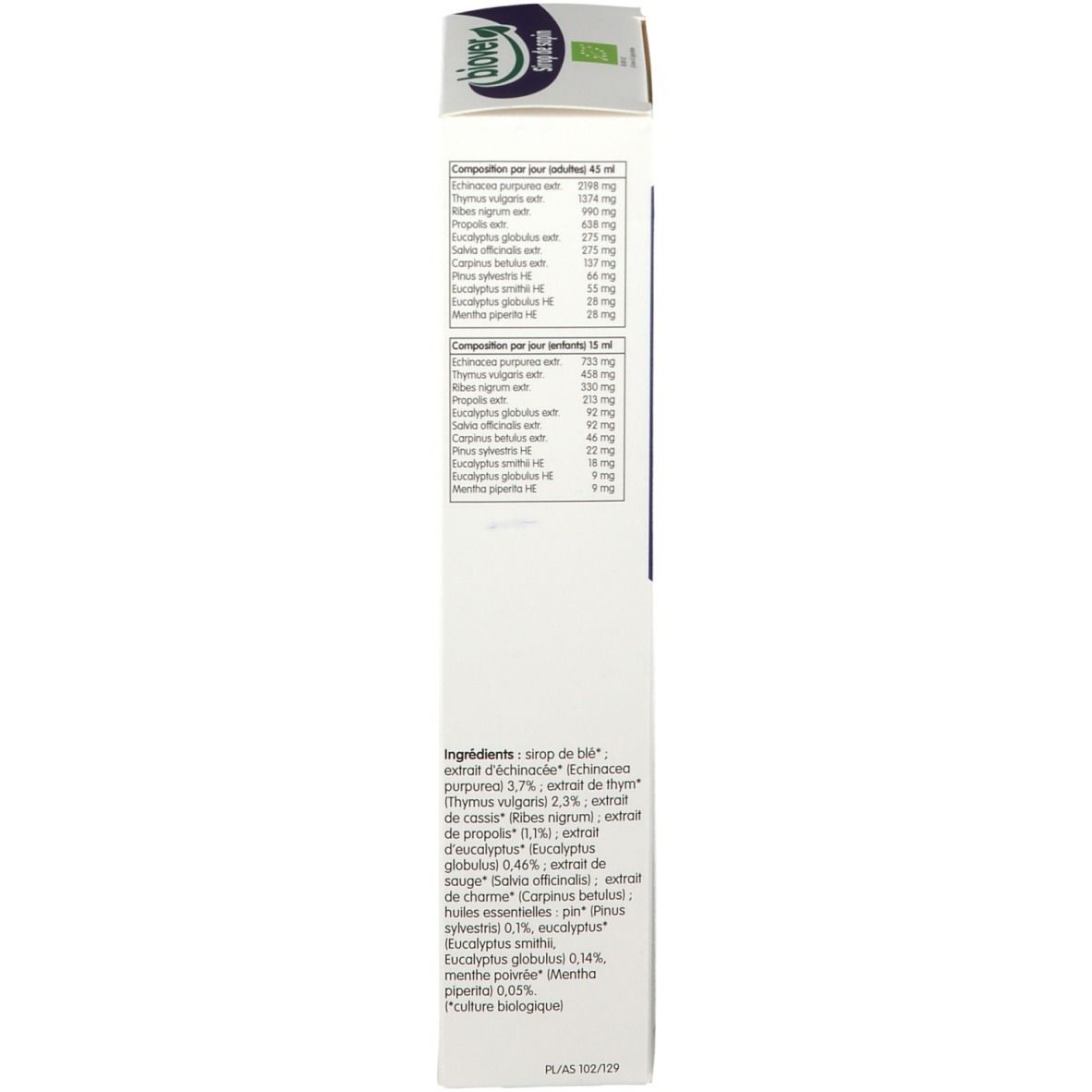 biover Wintercare Sirop de sapin Bio