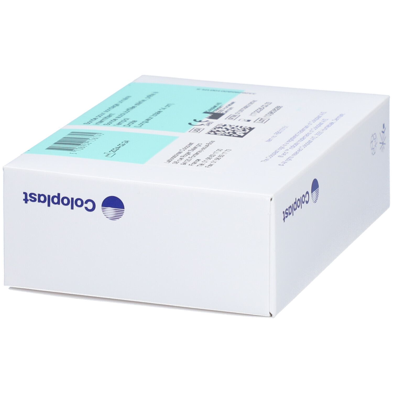 Boîte blanche avec logo "Coloplast". Sur le côté "SpeediCath Compact". Contient des cathéters. Inscriptions: CH/FR 12, 4.0 mm, REF 285820.