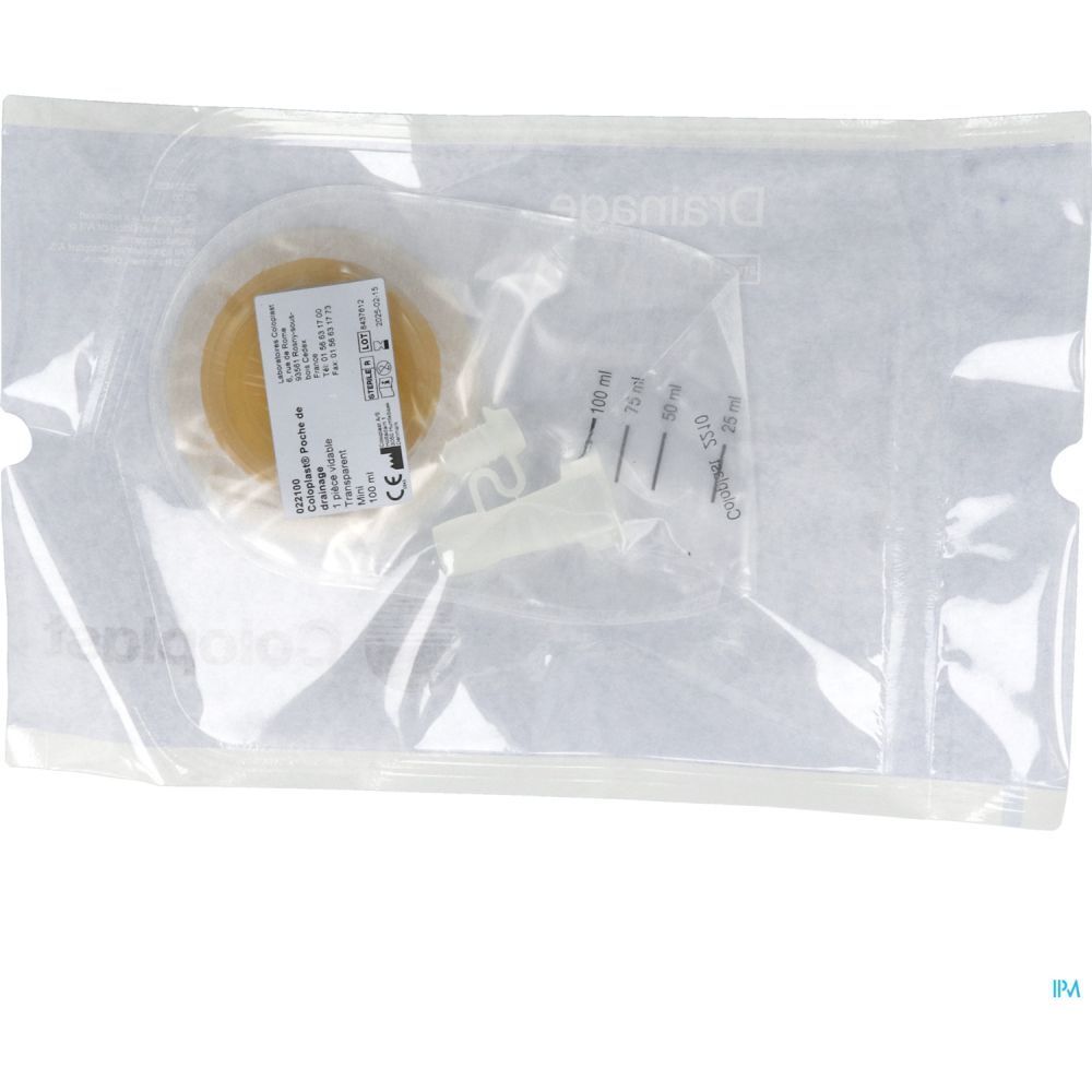 COLOPLAST DRAINAGE - Poche de drainage vidangeable, système 1 pièce, à découper, stérile.