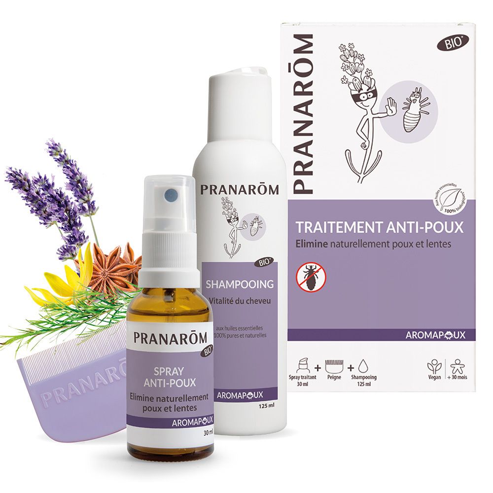Pranarom Aromapoux Spray anti-poux + Shampooing + Peigne
