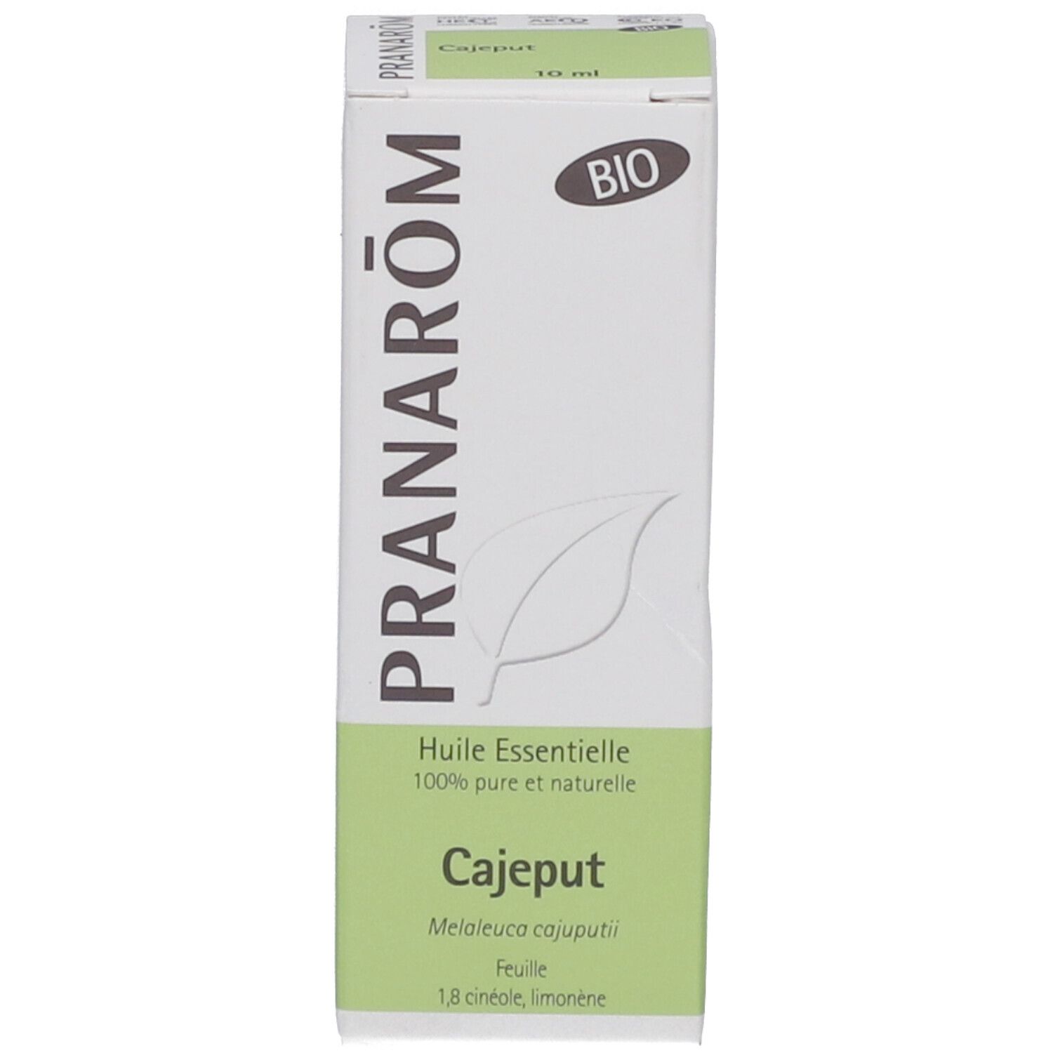 Emballage avec nom du produit et marque. Certification BIO. 10 ml.