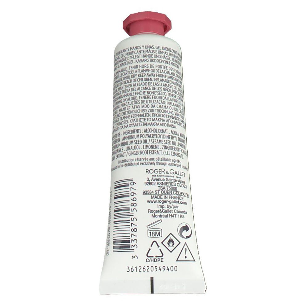 Roger & Gallet Gel mains et ongles purifiant au Gingembre Rouge