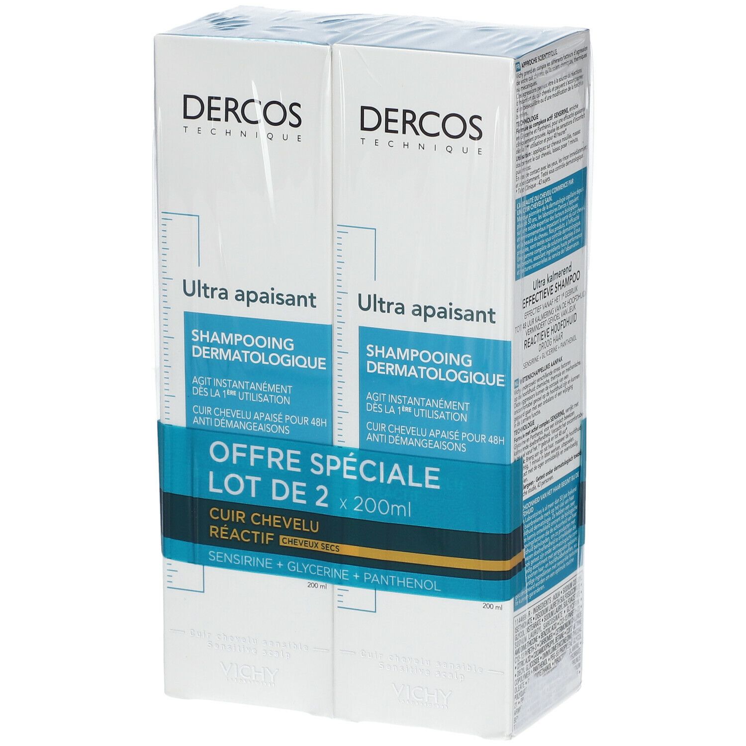 VICHY DERCOS TECHNIQUE Shampooing Ultra Apaisant Cheveux Secs