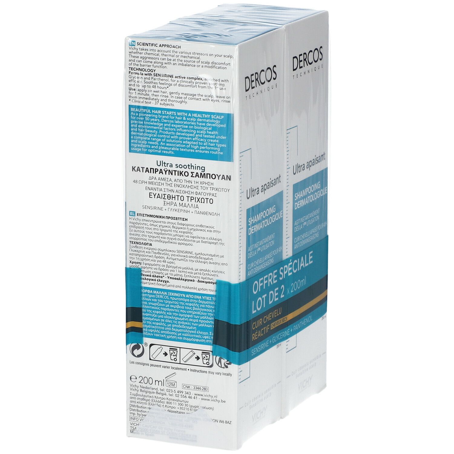 VICHY DERCOS TECHNIQUE Shampooing Ultra Apaisant Cheveux Secs