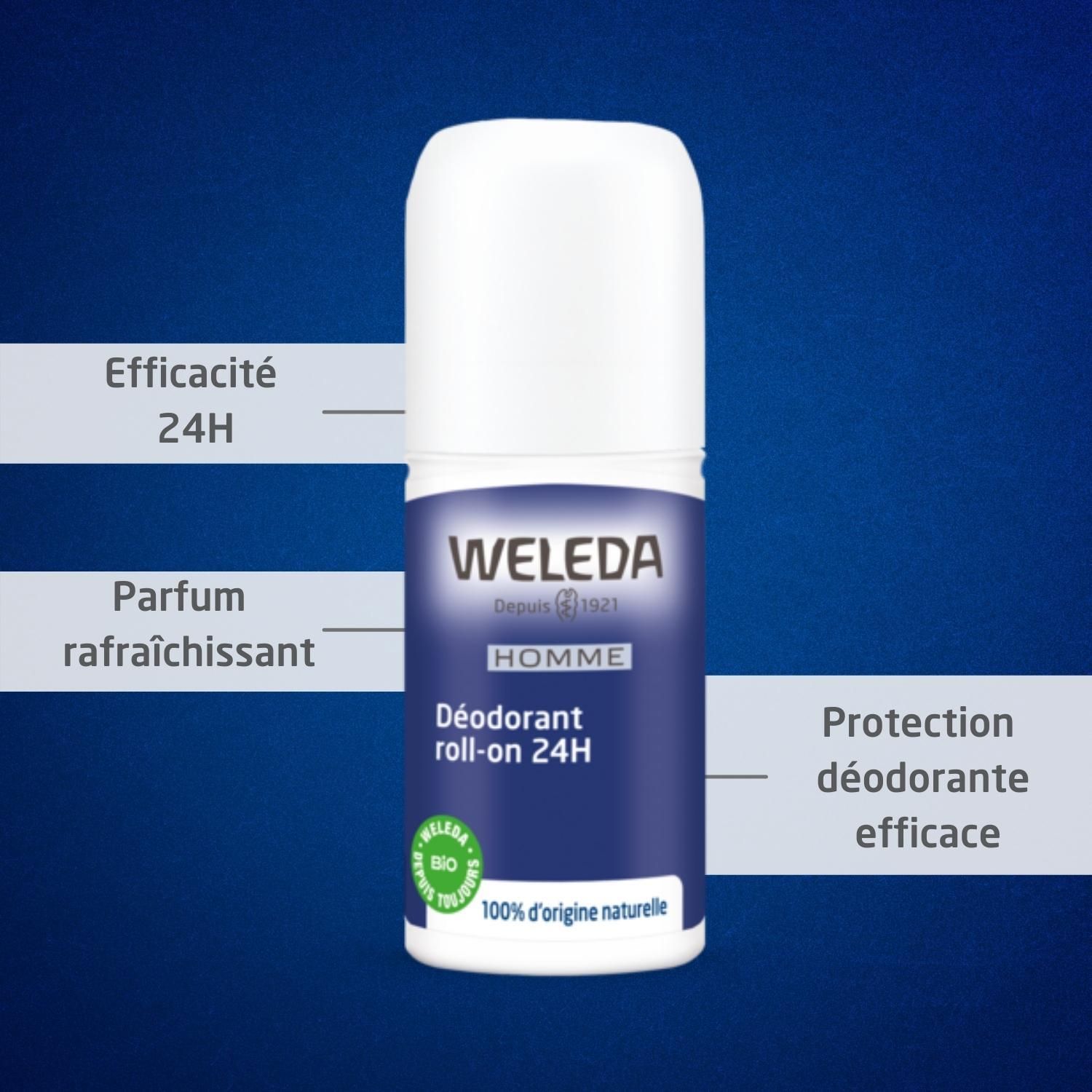 WELEDA Homme Déodorant roll-on 24h