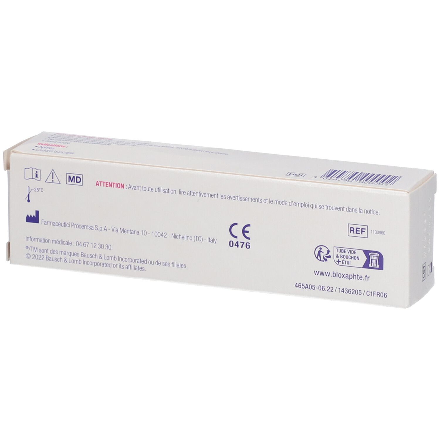 Bloxaphte Gel Adulte Soulage Rapidement La Douleur - Favorise La Cicatrisation - Aphtes - Lésions Buccales - 15 mL avec applicateur