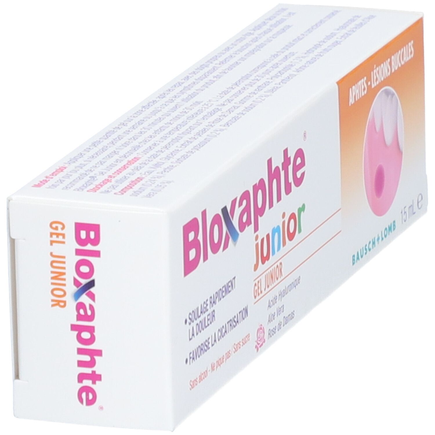 Bloxaphte Gel Junior Soulage Rapidement La Douleur - Favorise La Cicatrisation - Aphtes - Lésions Buccales - 15 mL avec applicateur