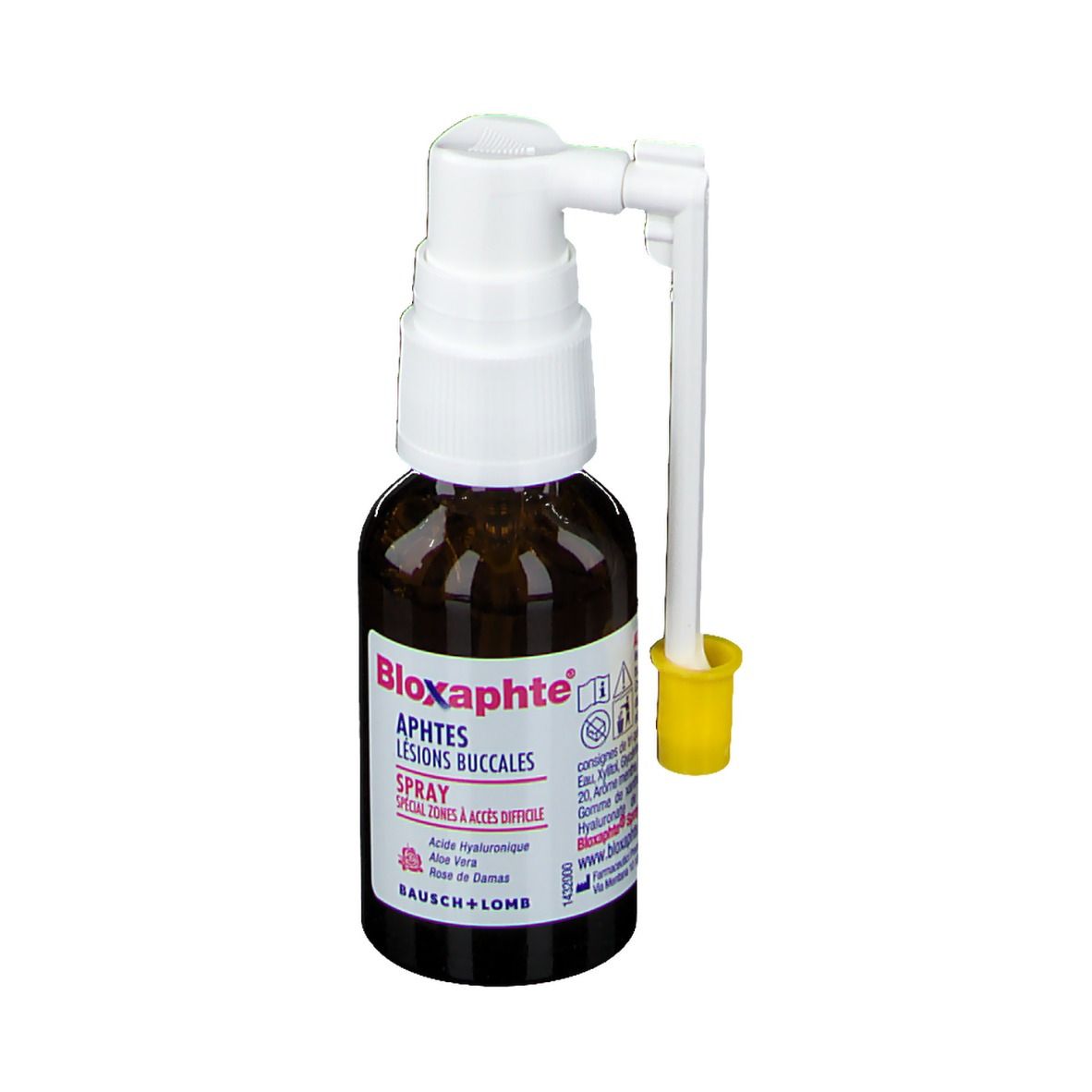 Bloxaphte Spray Multidirectionnel Zones Difficiles d'Accès Aphtes - Lésions Buccales 20 mL