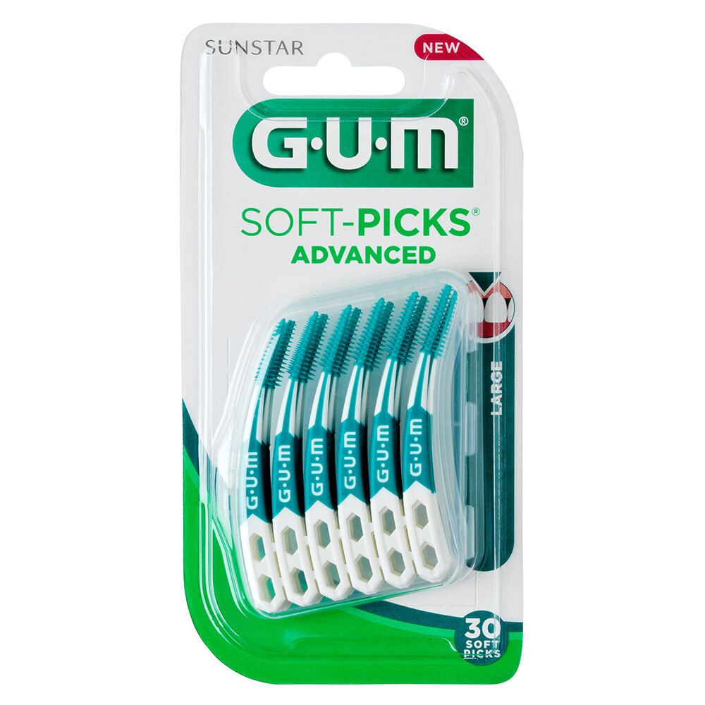 GUM® Soft-Picks® Advanced Bâtonnet interdentaire incurvé large