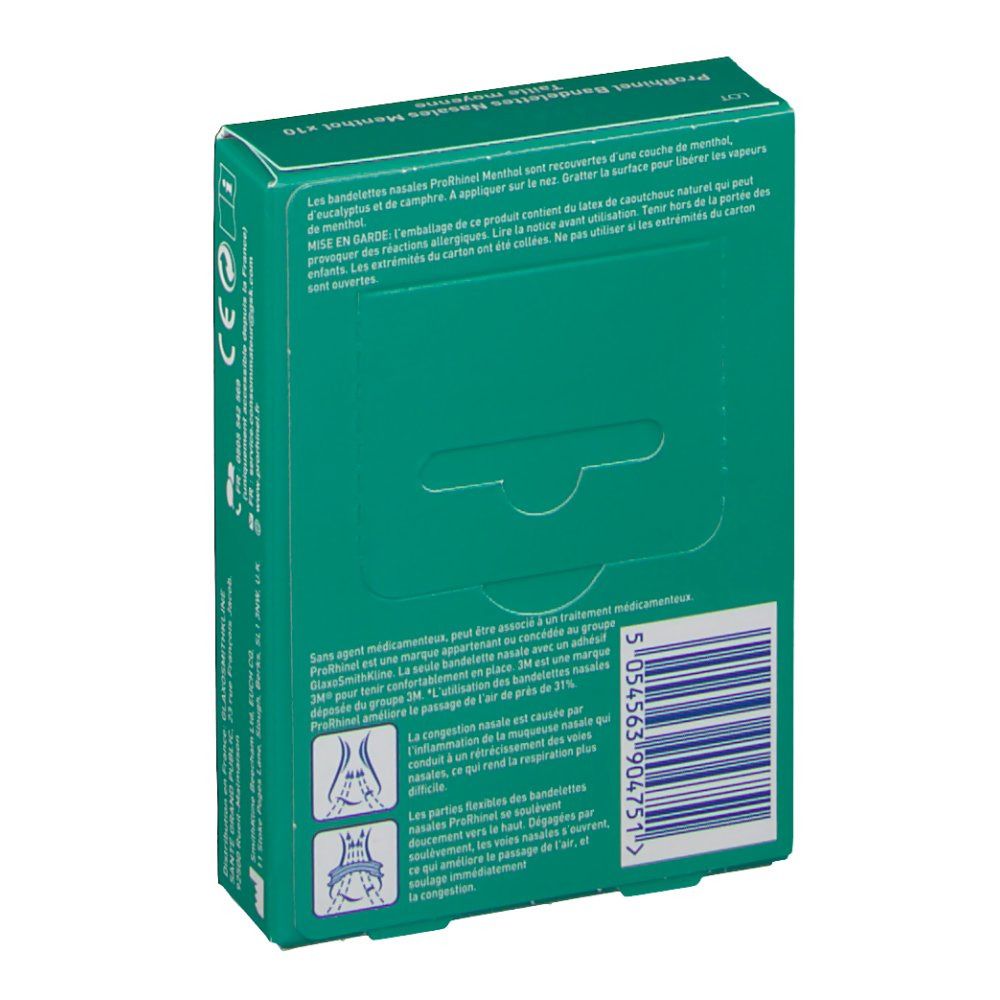 ProRhinel Bandelettes nasales Menthol