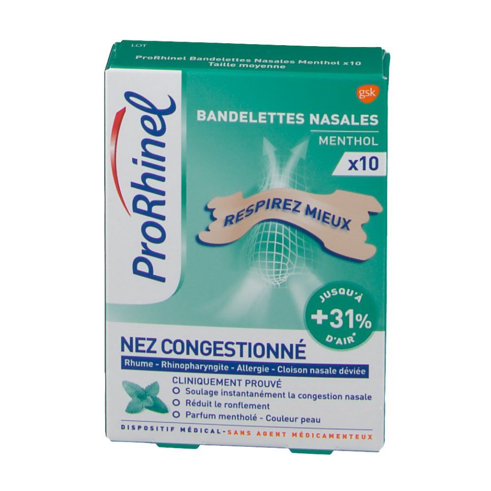 ProRhinel Bandelettes nasales Menthol