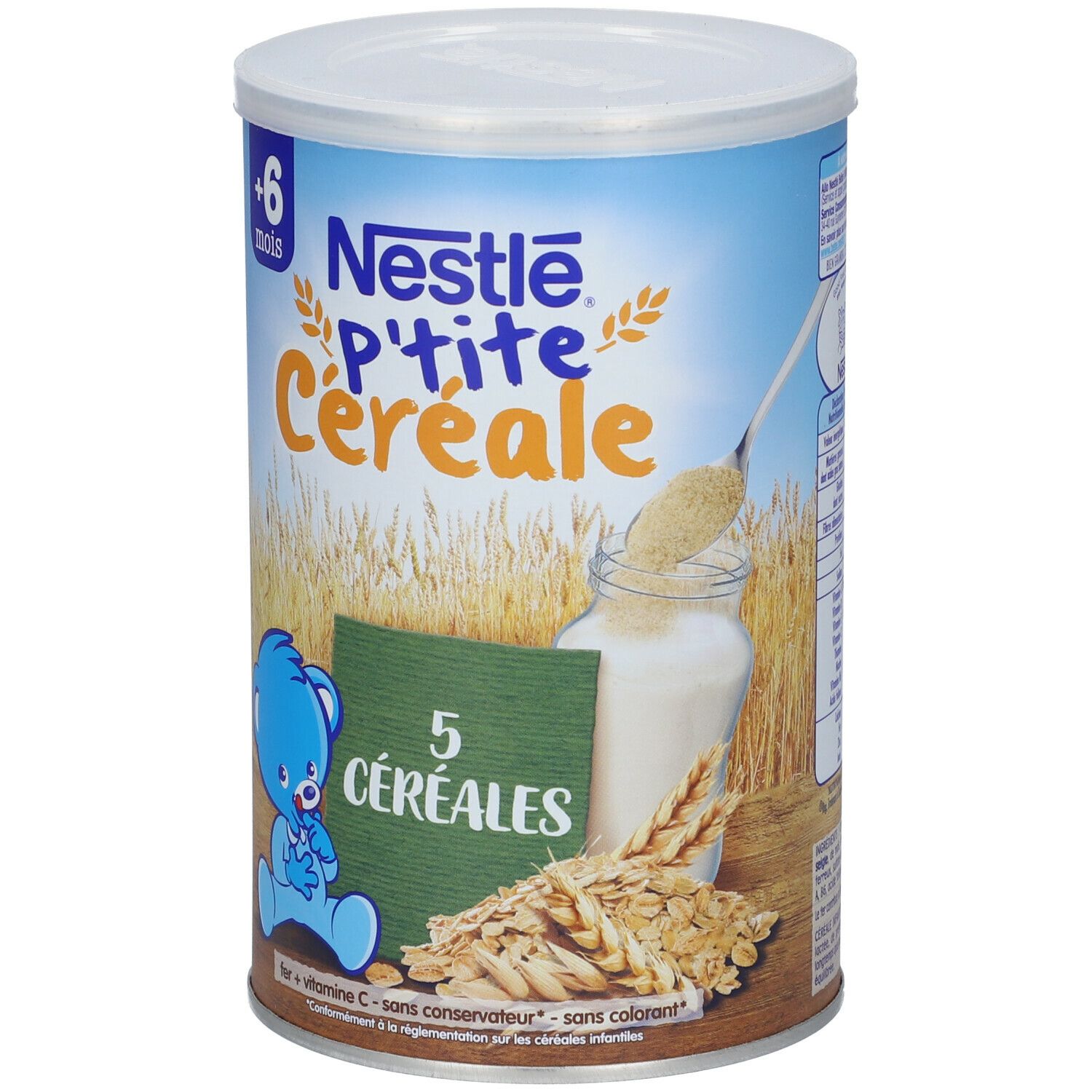 Nestlé® P'tite Céréale 5 Céréales Saveur Nature