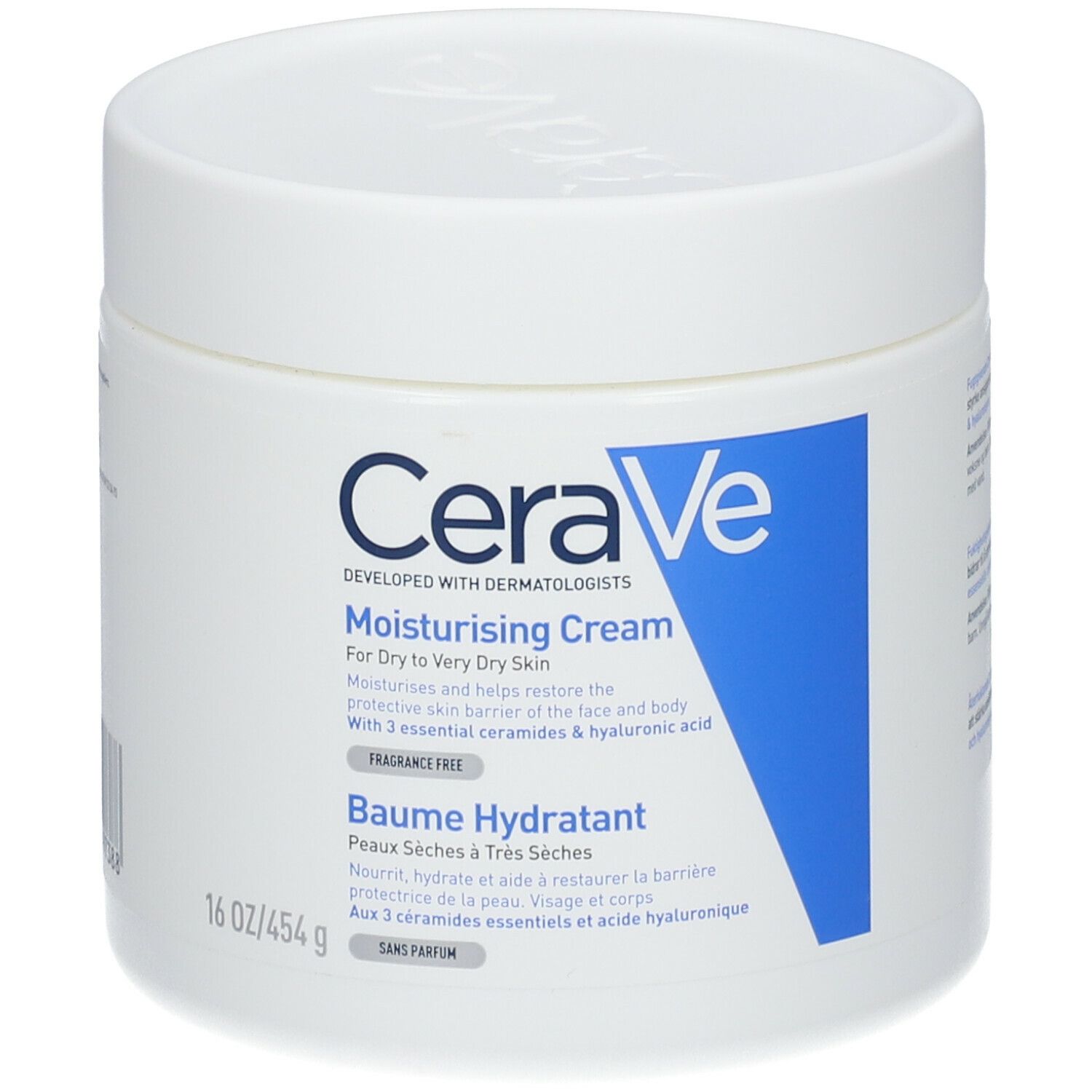 CeraVe Baume Hydratant visage et corps pour les peaux sèches à très sèches 454ml