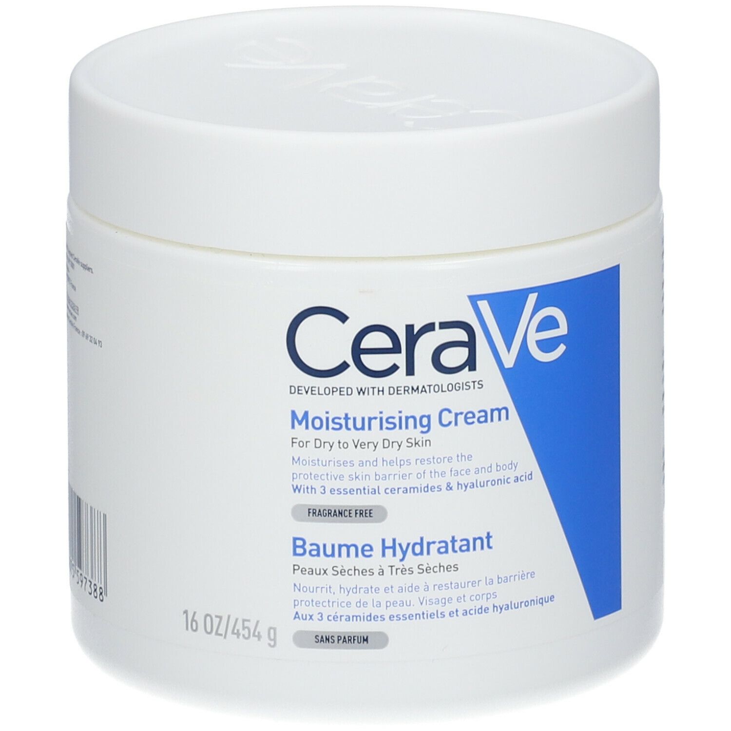 CeraVe Baume Hydratant visage et corps pour les peaux sèches à très sèches 454ml