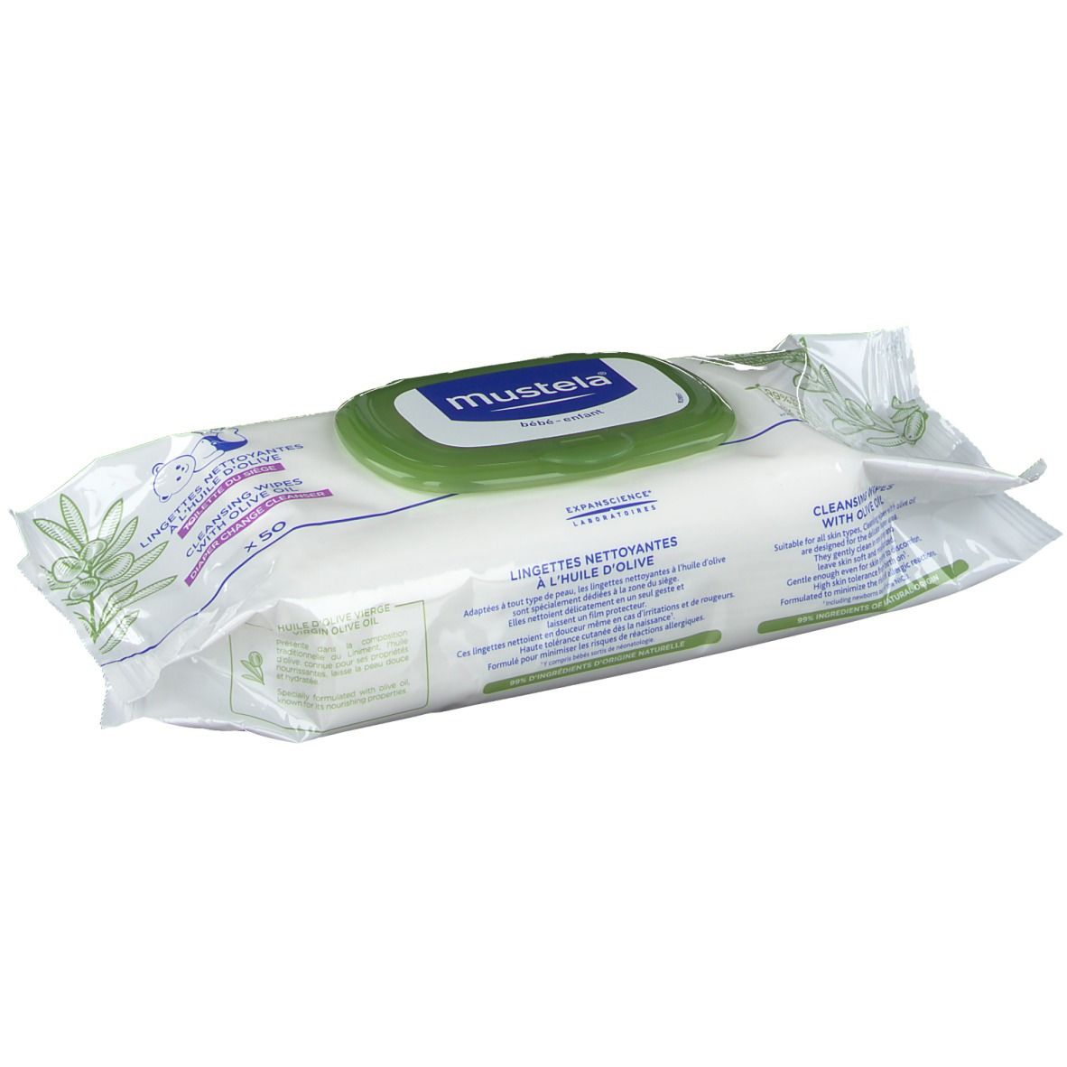 mustela® Lingettes Nettoyantes à l’Huile d'Olive