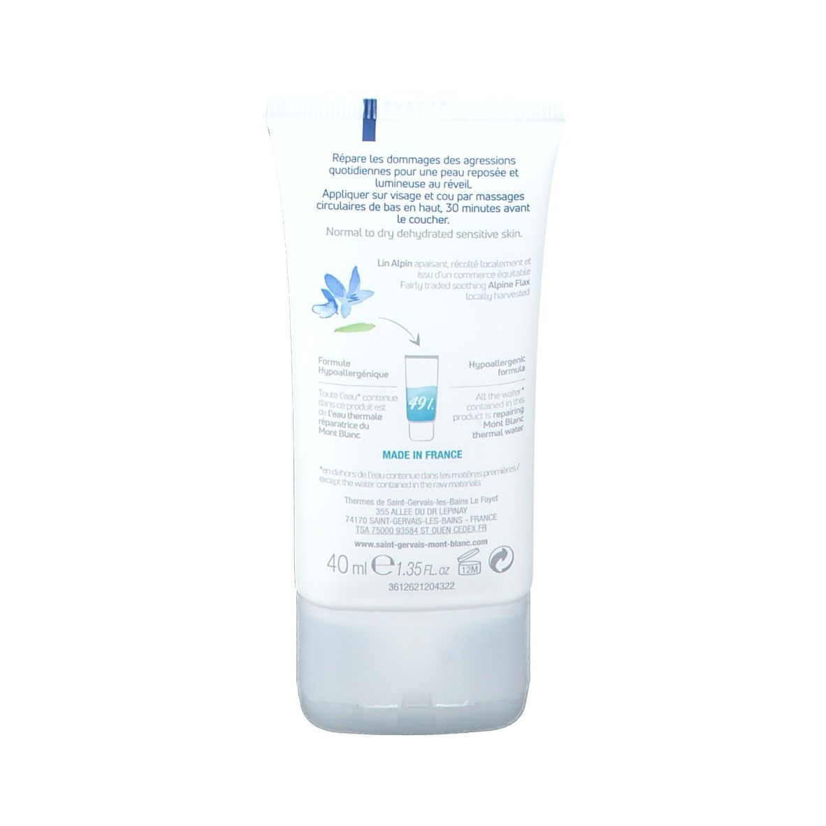 Saint-Gervais MONT BLANC Soin de nuit réparateur 40 ml