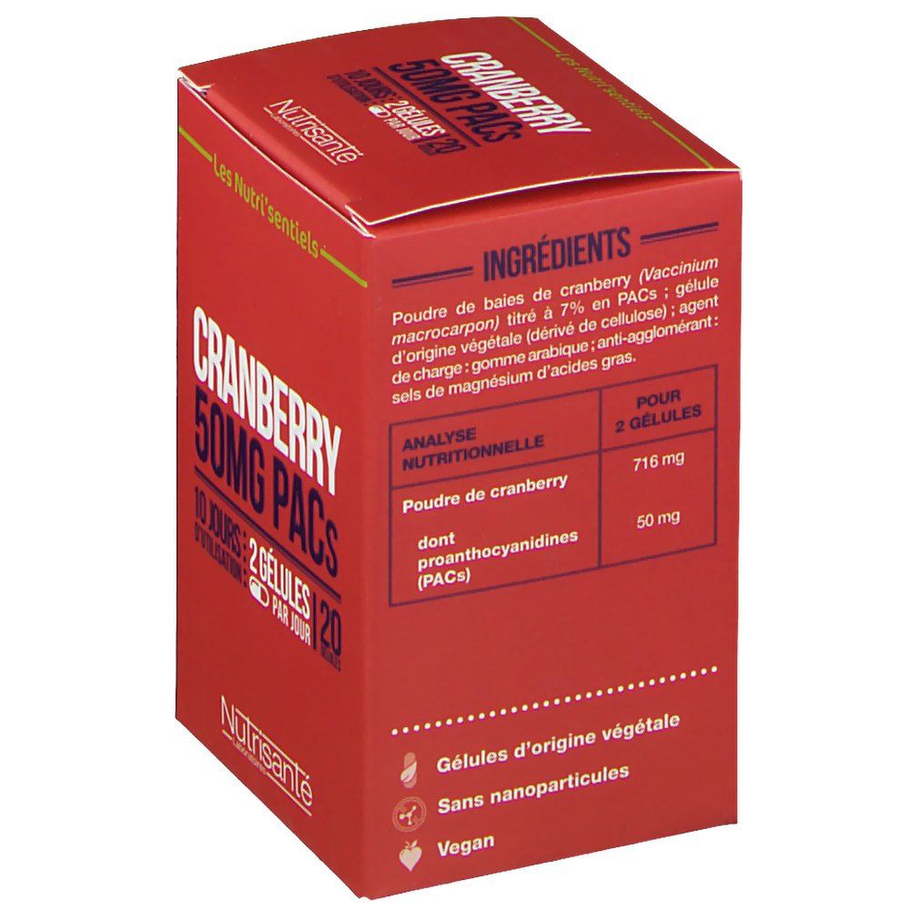 Nutrisanté Les Nutri'sentiels Cranberry 50 mg PACs