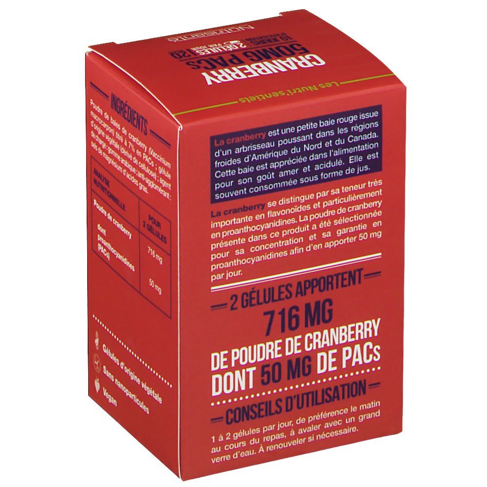 Nutrisanté Les Nutri'sentiels Cranberry 50 mg PACs