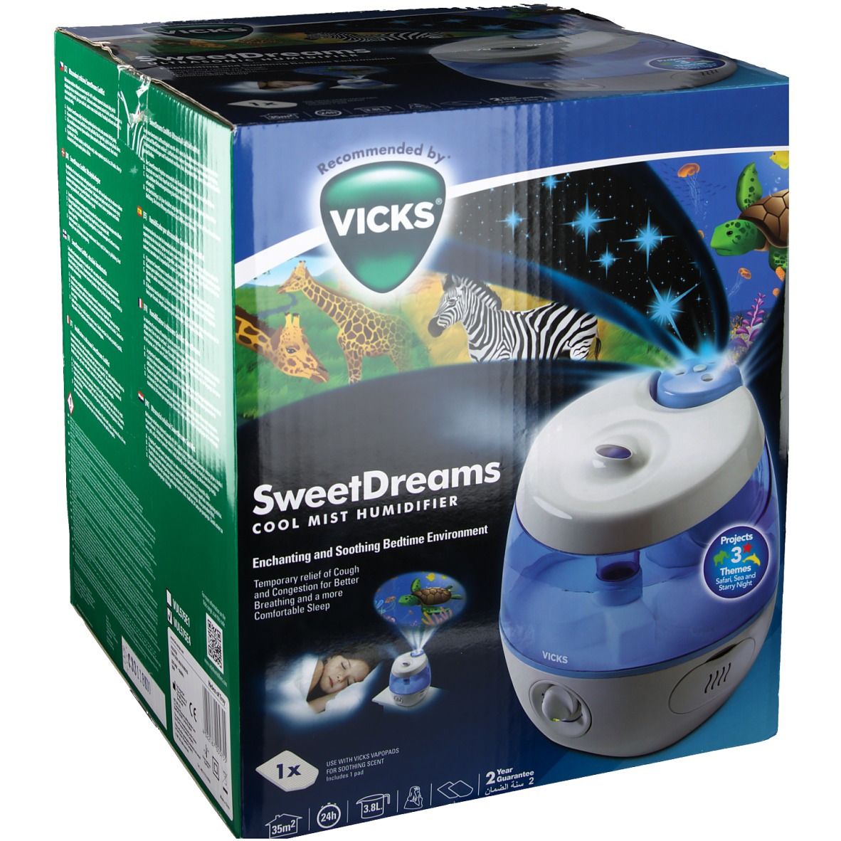 VICKS® V-1700 Comforting Vapors Diffuseur électrique Menthol