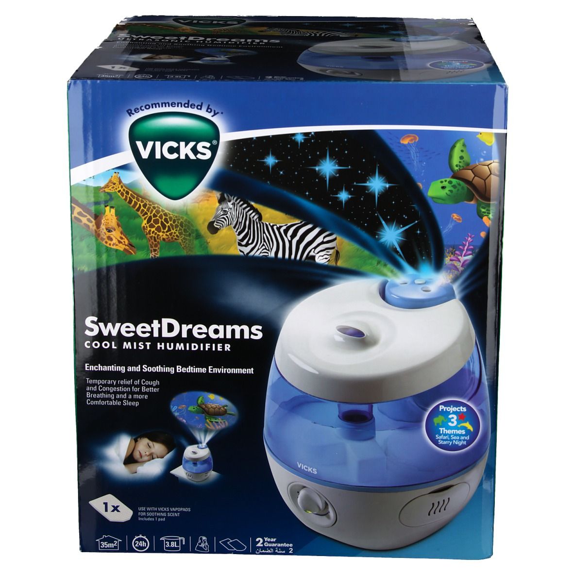 VICKS® V-1700 Comforting Vapors Diffuseur électrique Menthol