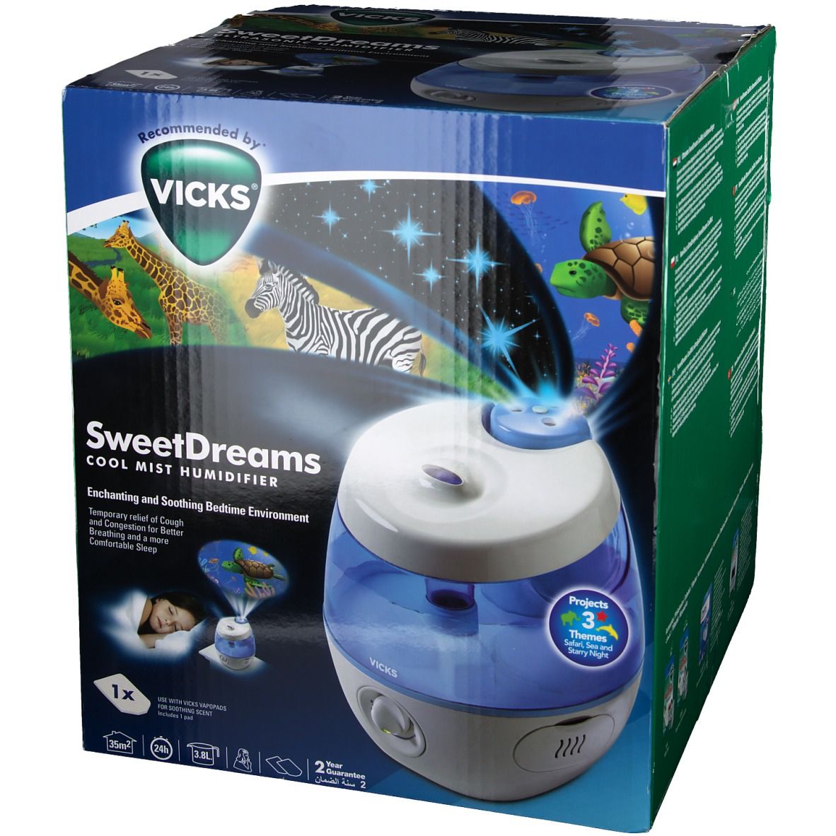 VICKS® V-1700 Comforting Vapors Diffuseur électrique Menthol