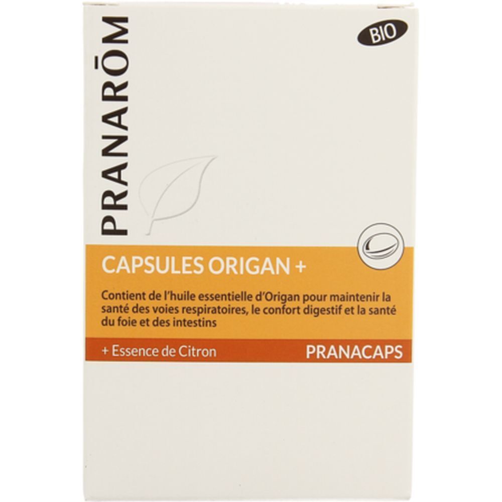 Pranarôm Pranacaps Origan + Essence de Citron BIO