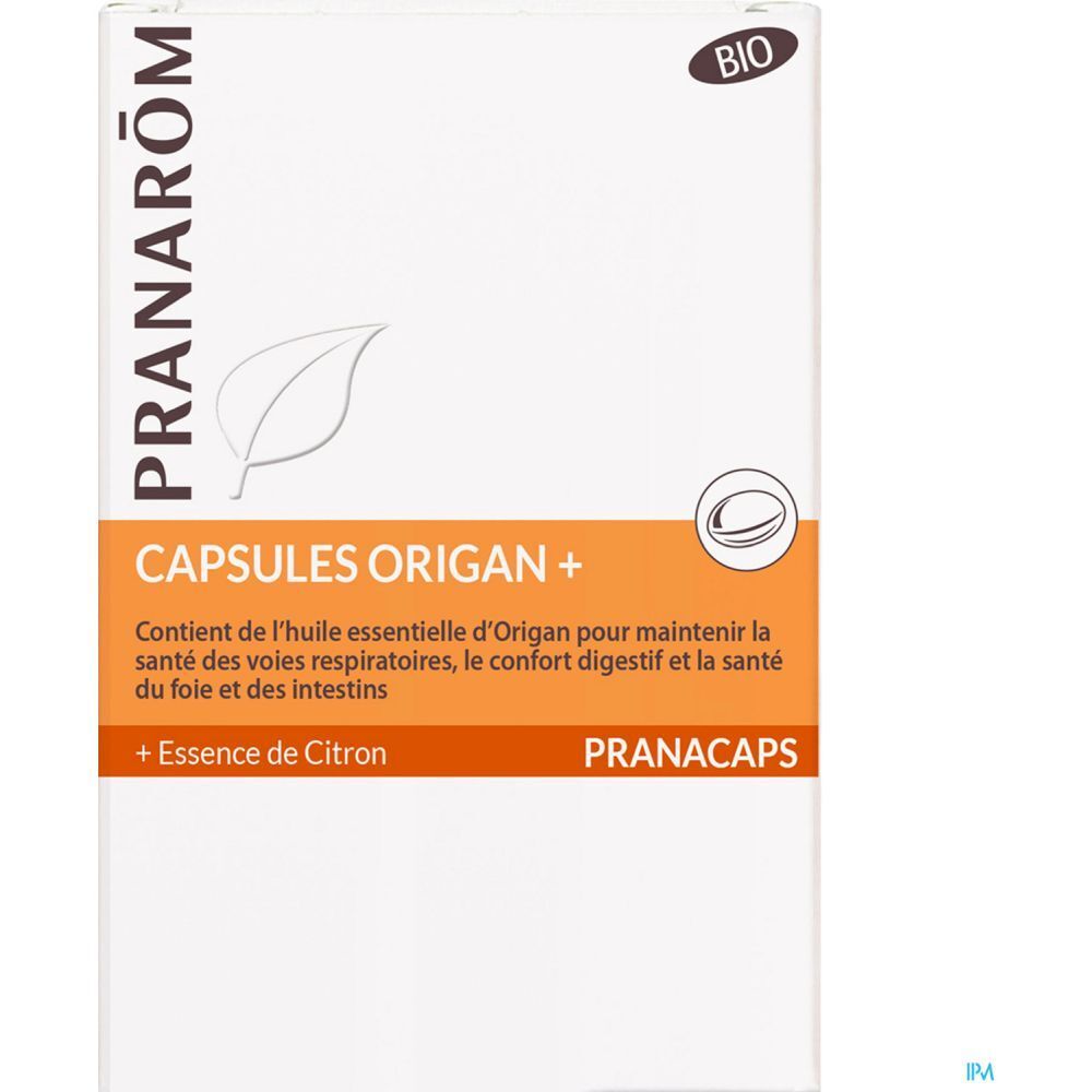 Pranarôm Pranacaps Origan + Essence de Citron BIO