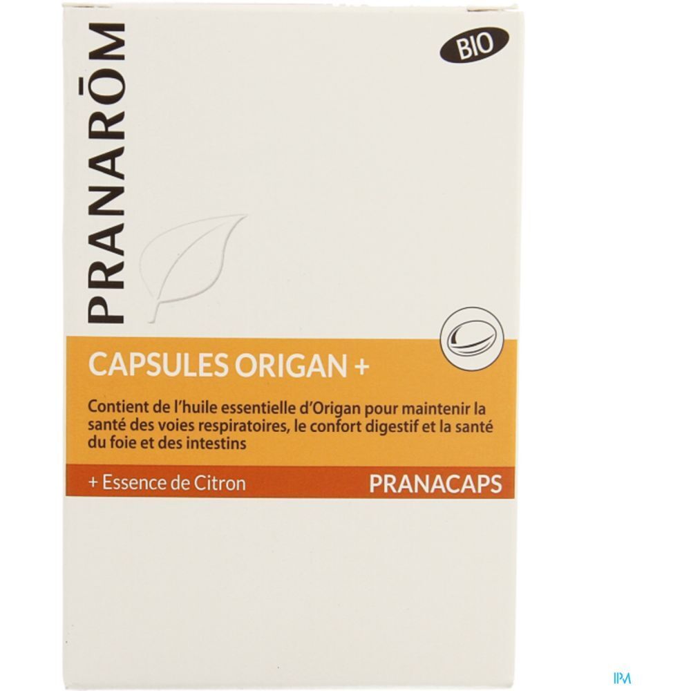 Pranarôm Pranacaps Origan + Essence de Citron BIO
