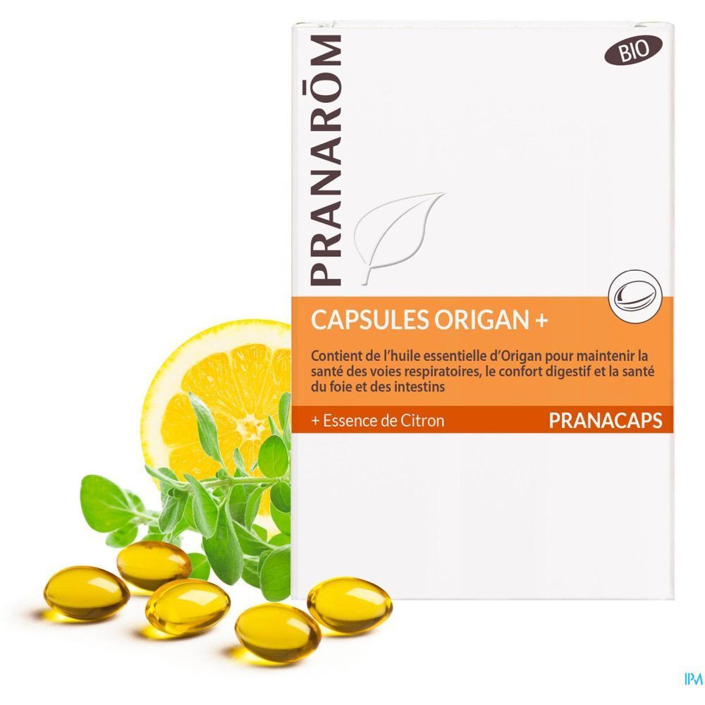 Pranarôm Pranacaps Origan + Essence de Citron BIO