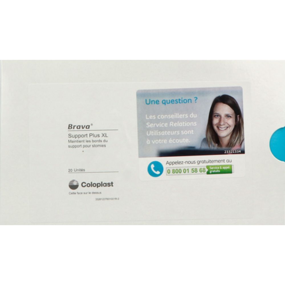 BRAVA SUPPORT PLUS - Support pour poche, renfort adhésif, à usage unique. XL (ref. 120760)