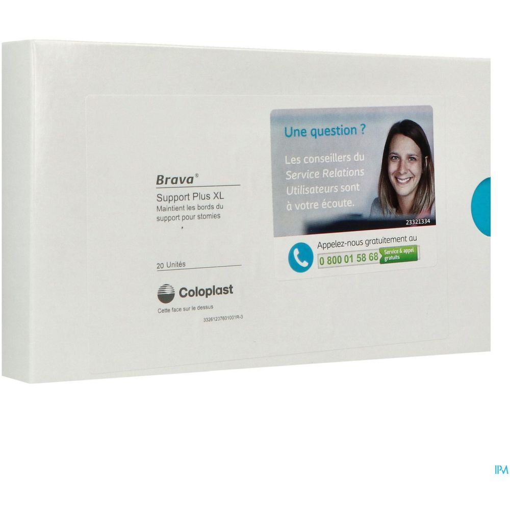 BRAVA SUPPORT PLUS - Support pour poche, renfort adhésif, à usage unique. XL (ref. 120760)