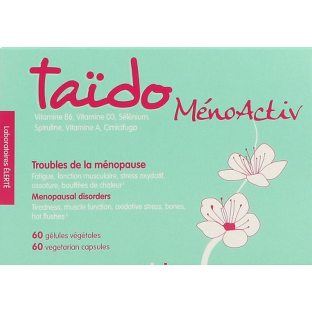 Taïdo Ménoactiv, Gélule, complément alimentaire pour la ménopause, bt 60