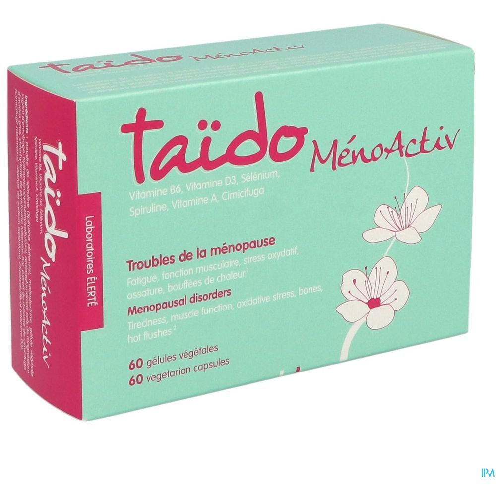 Taïdo Ménoactiv, Gélule, complément alimentaire pour la ménopause, bt 60
