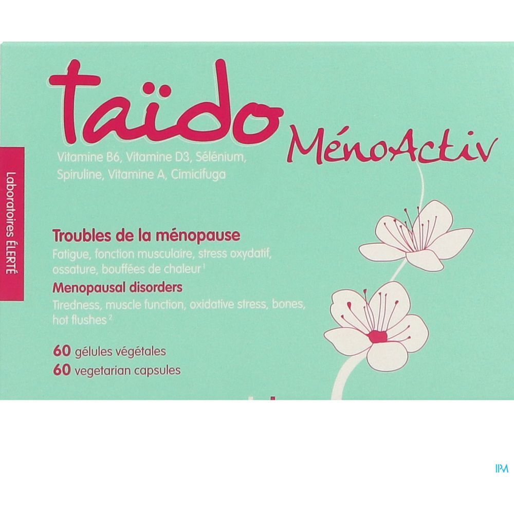 Taïdo Ménoactiv, Gélule, complément alimentaire pour la ménopause, bt 60