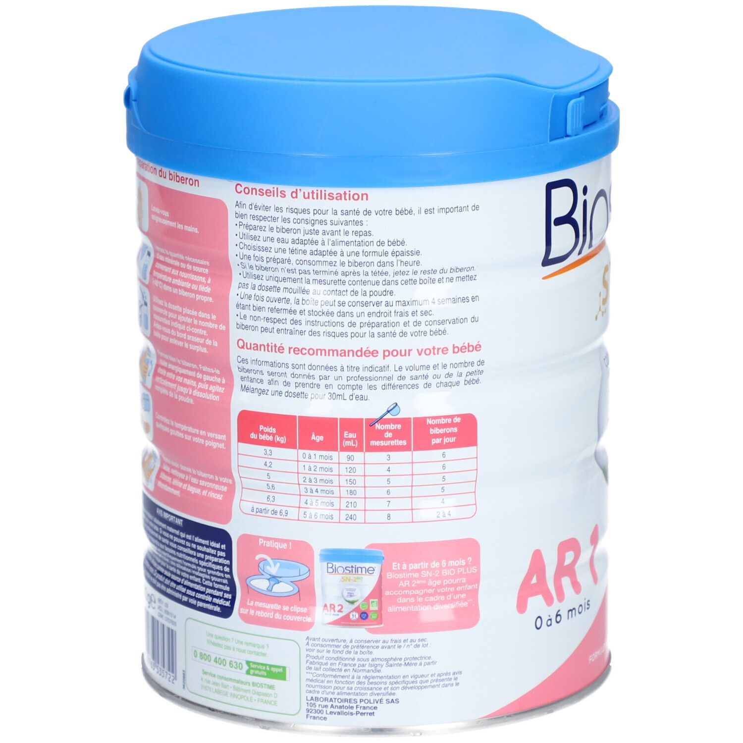 Biostime Lait AR1 Bio SN-2 Plus