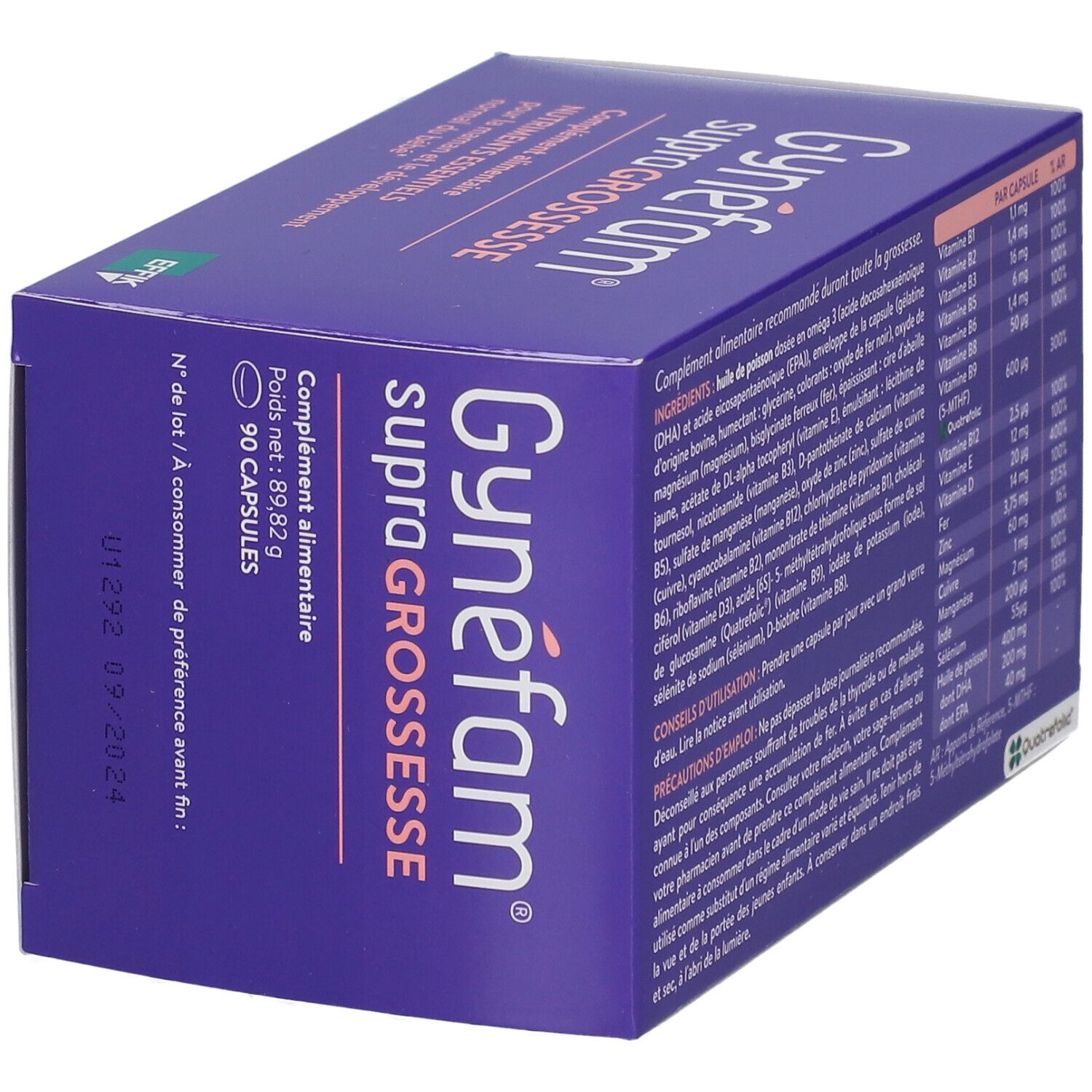 GYNEFAM SUPRA CAPS /90 - Pharmacie Cap3000