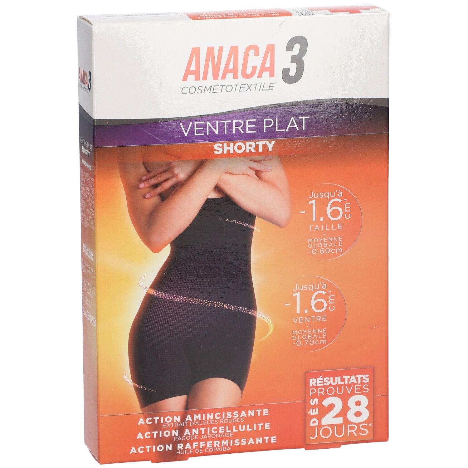ANACA3 Ventre Plat Shorty Taille haute S/M