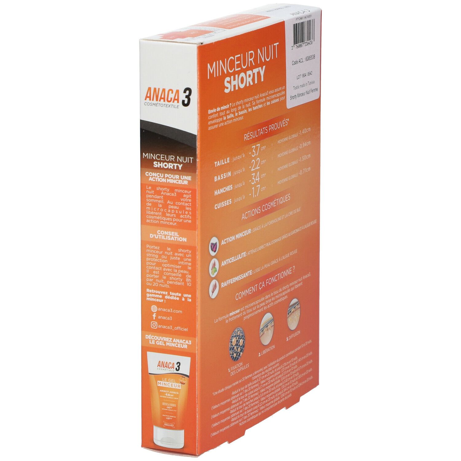 ANACA3 Minceur Nuit Shorty S/M