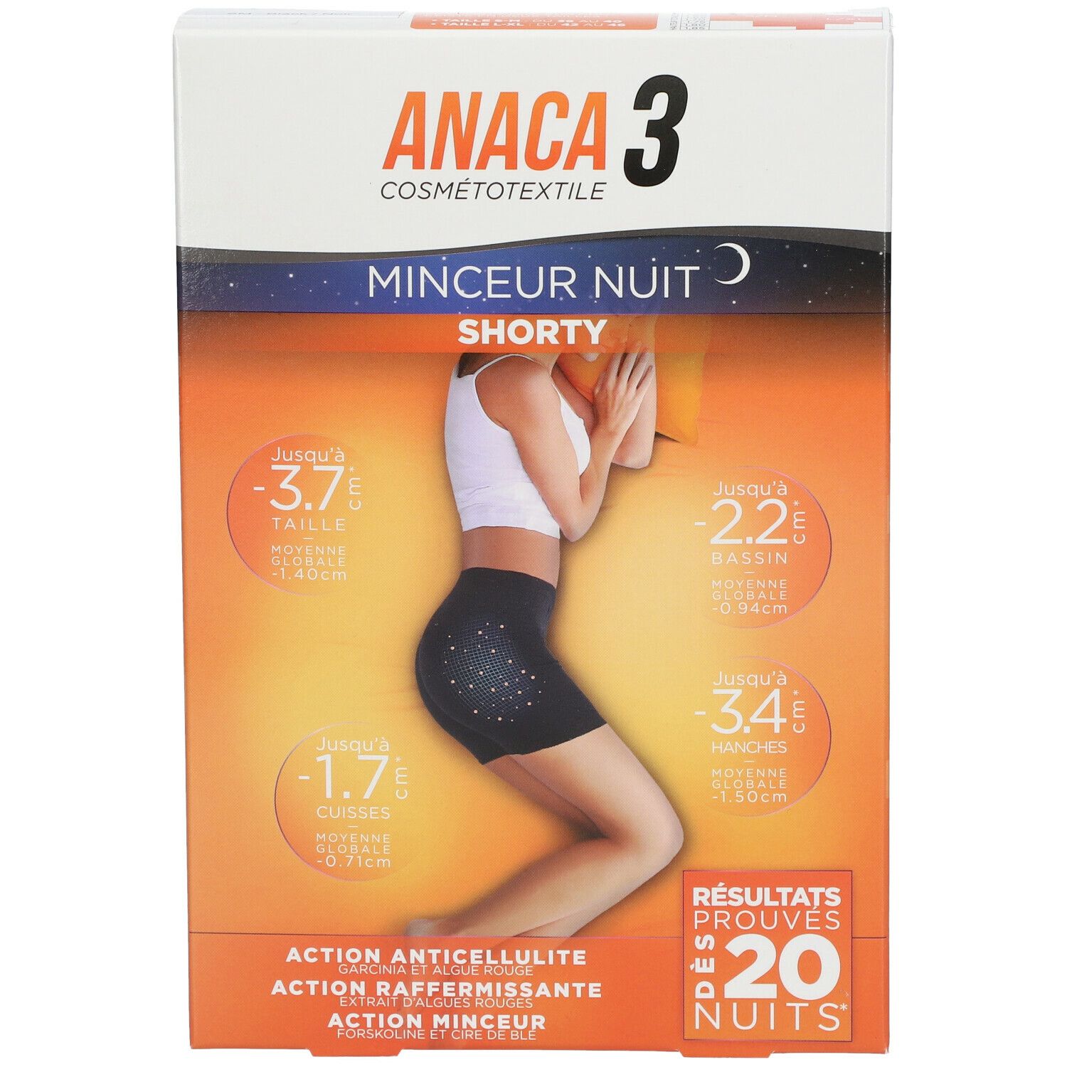 ANACA3 Minceur Nuit Shorty S/M