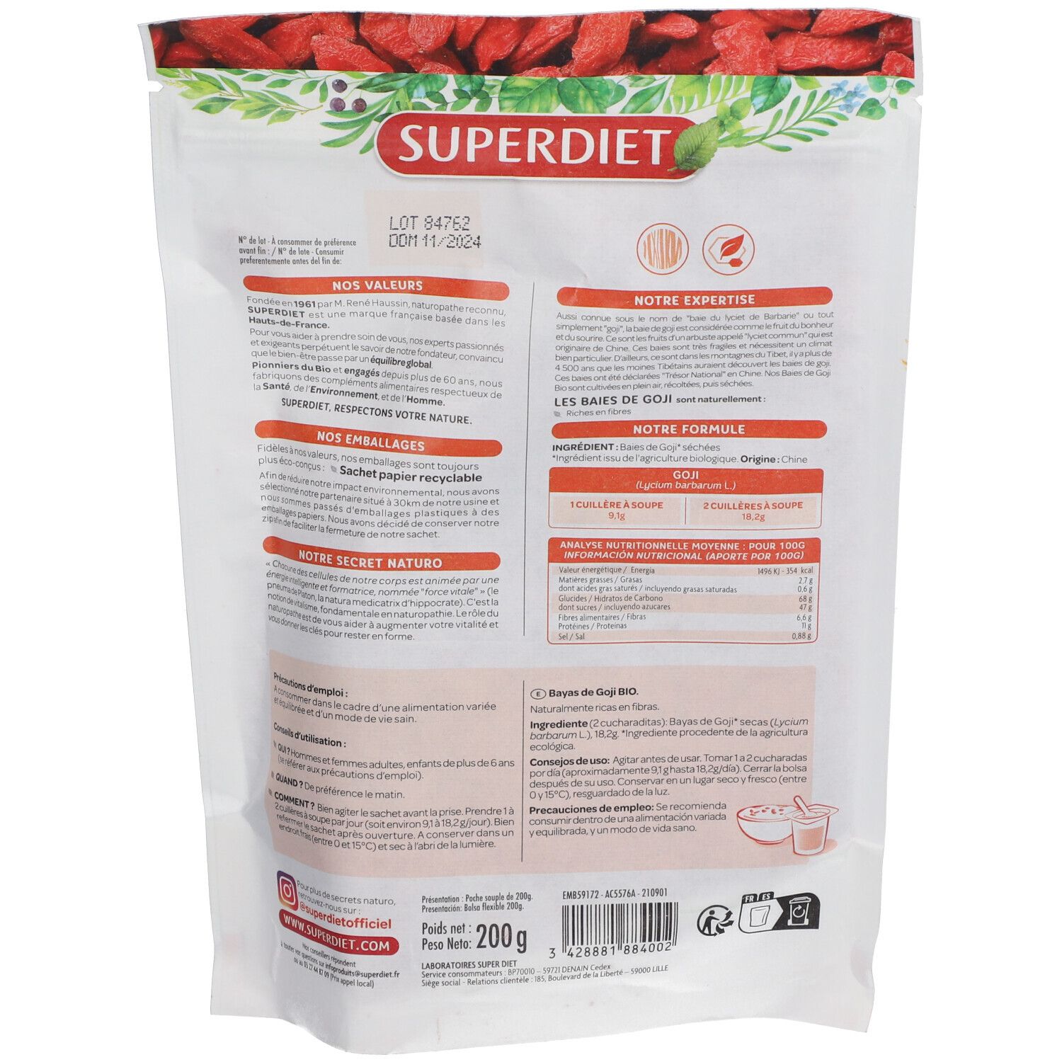 SUPERDIET BAIES DE GOJI Bio