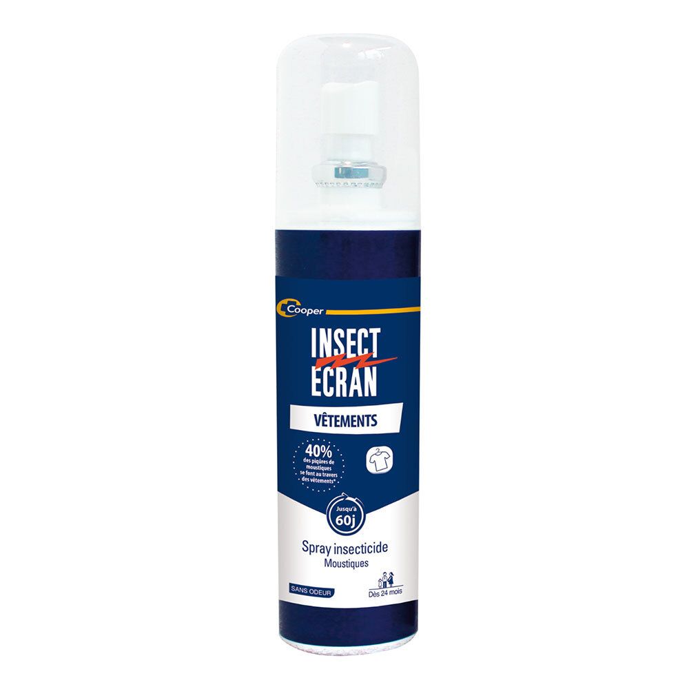 INSECT ECRAN - Spray vêtements insecticide  -  protection contre les piqûres de moustiques  - dès 24 mois