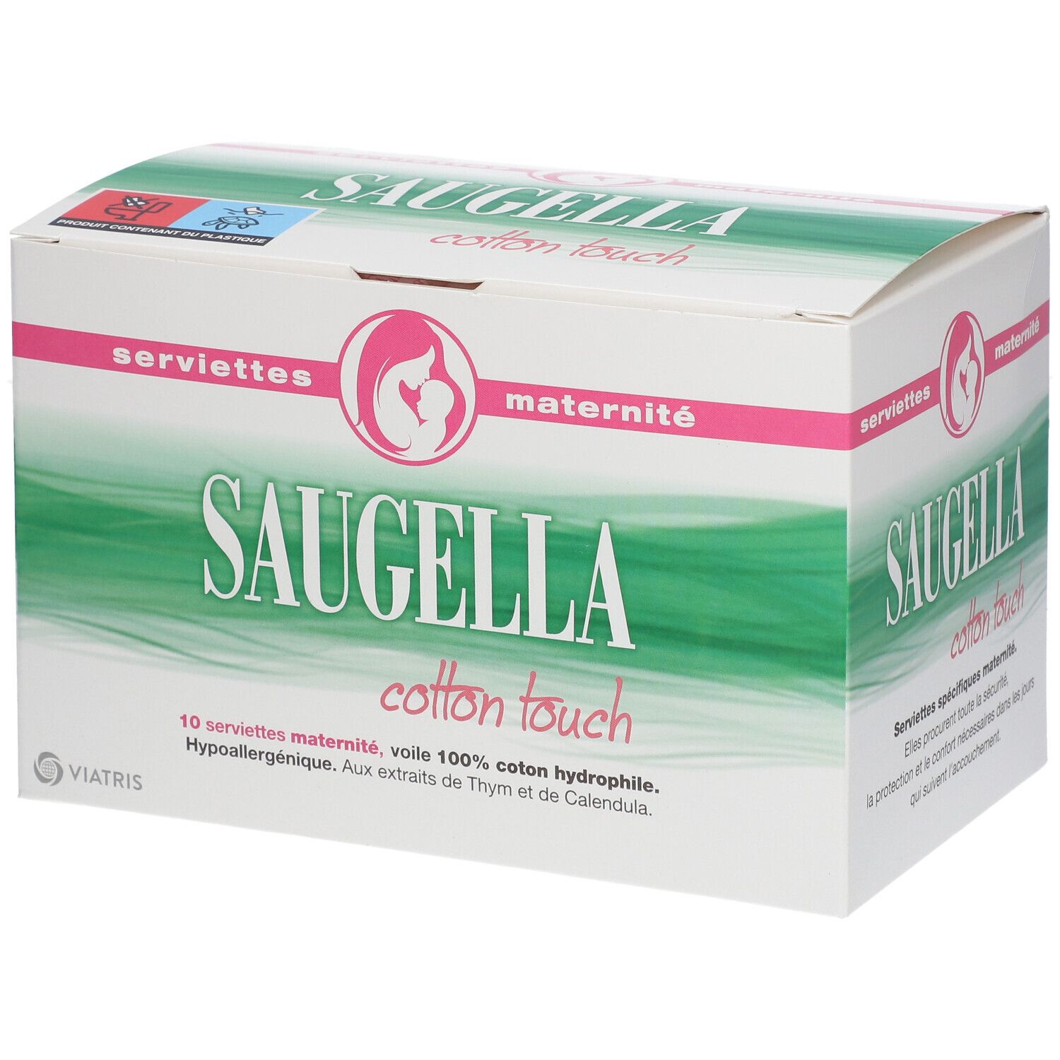 Saugella Cotton Touch Serviettes maternité 10 pc(s) - Redcare